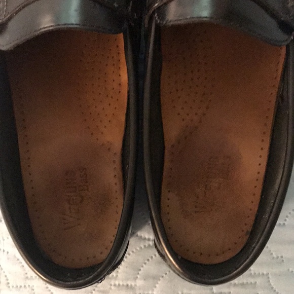 GH Bass Black Leather Loafers Weejuns Katherine - Picture 8 of 14